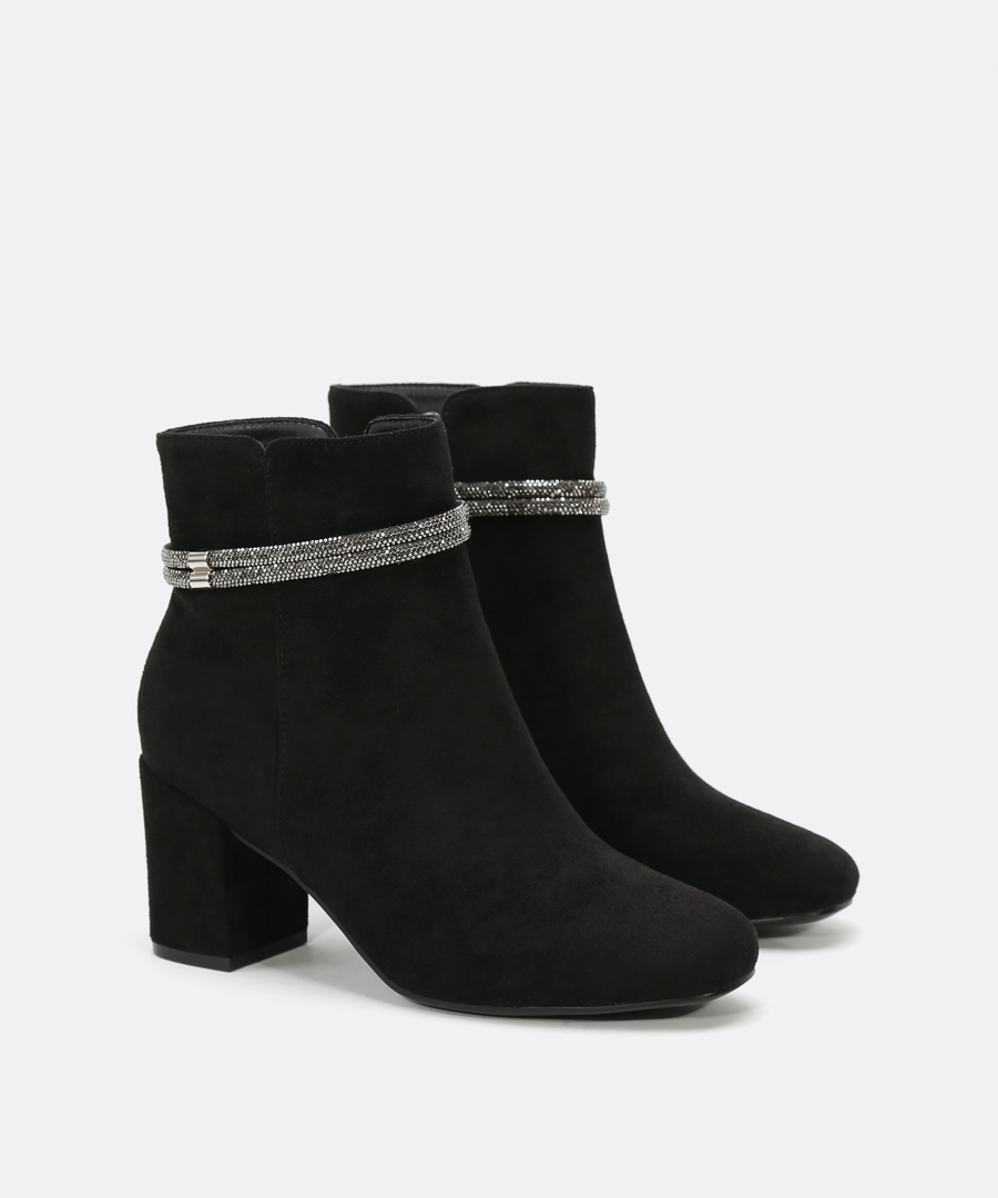 Botins salto pulseira strass image number null